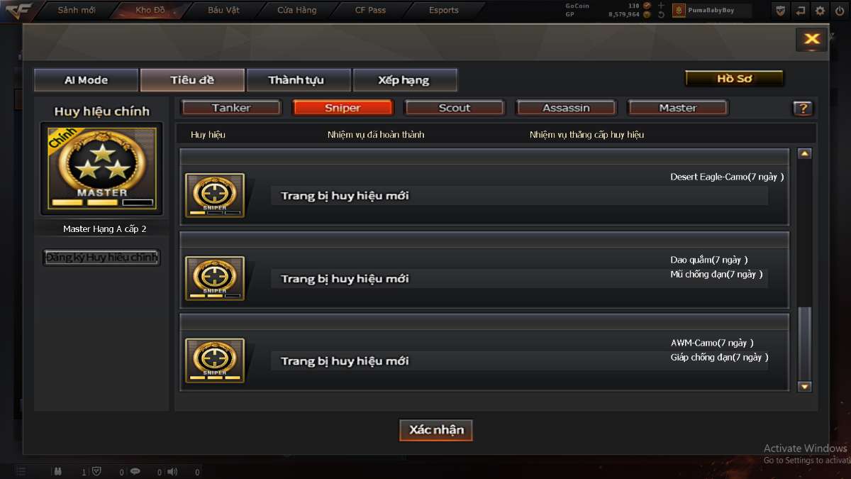 shop acc cf uy tin gia re